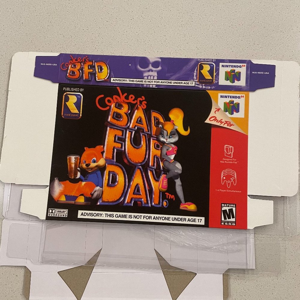 Conkers Bad Fur Day (NINTENDO 64 N64) Box Only